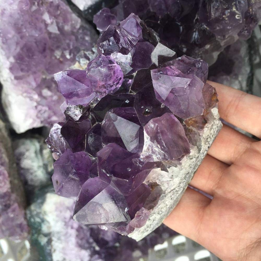 Espécimen de Cristal de Amatista Natural, geoda de Amatista de Uruguay, espécimen de Gemas Inicio Colecciones