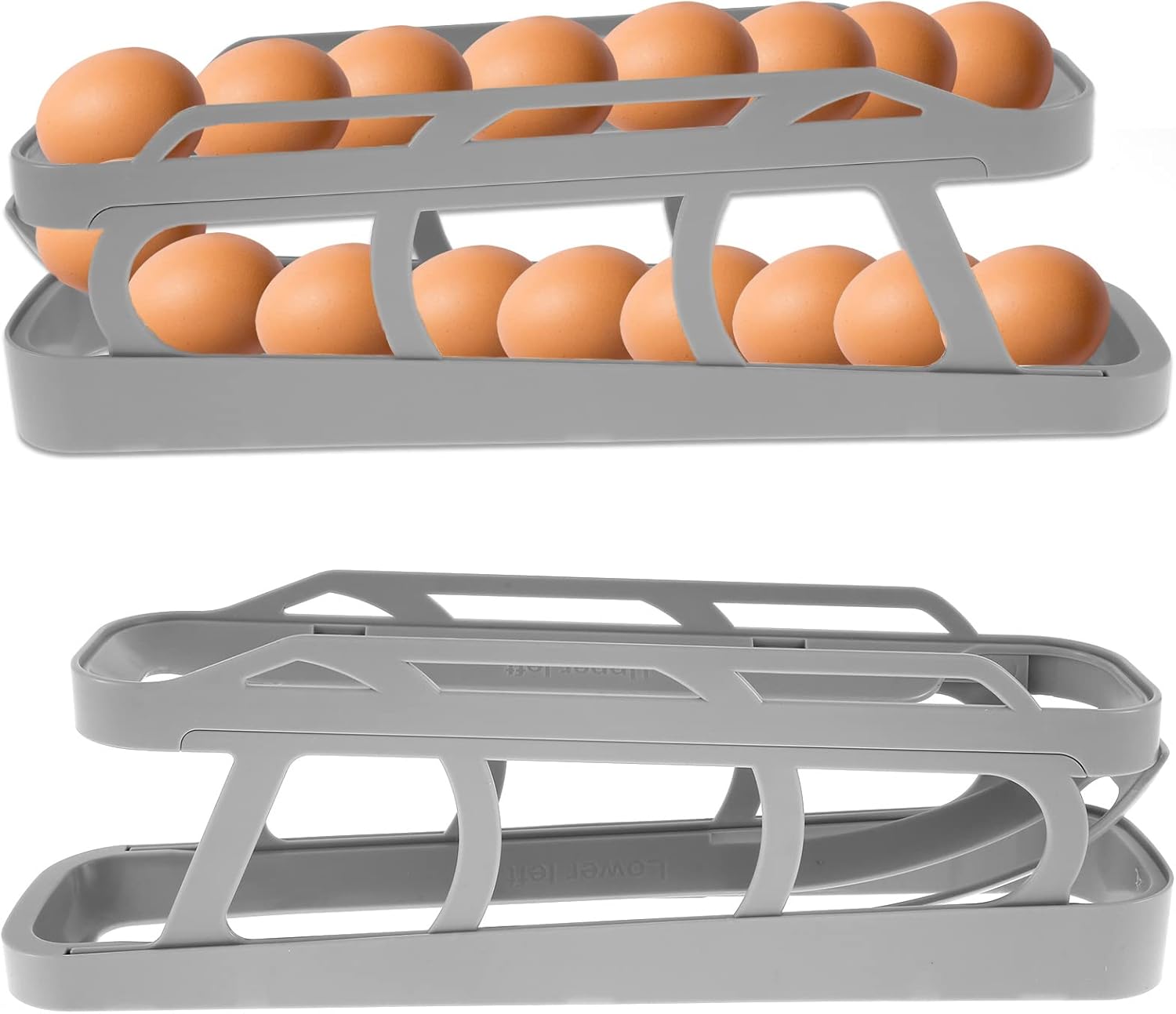 Egg Roller Dispenser, 2 Layer Egg Dispenser Holder, Egg Storage