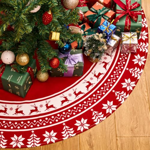 Oukitoymer Christmas Tree Skirt with...