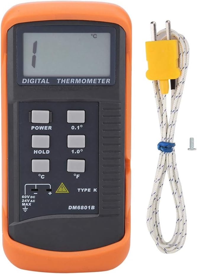Digitales K-Typ Thermometer 2-Kanal – Messbereich -50 Bis 1300°C, Mit 2 Sensoren & Differenzanzeige