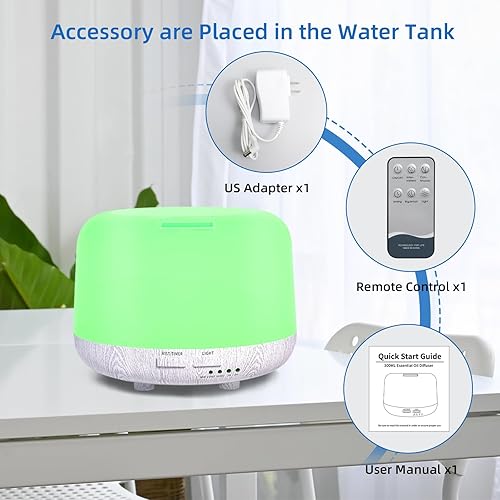Miniatura 3 de SPLITSKY Difusor de aceite esencial de 101fl oz difusor de aceite de aromaterapia de aire frío con control remoto difusor eléctrico silencioso de 8