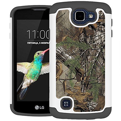 LG K4 Case, LG Optimus Zone 3 Case, LG Spree Case, UrSpeedtekLive [Shock Absorption] Dual Layer Hybrid Defender Cover Case for LG Optimus Zone 3 / LG K4 / LG Spree/Rebel LTE - Camo Tree