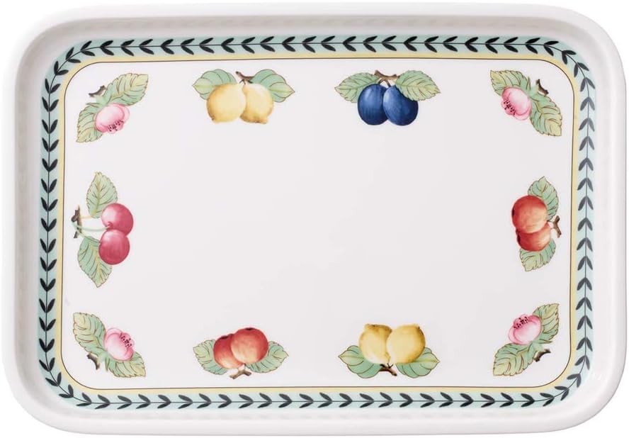 Villeroy & BochFrench Garden Baking Rectangular Serving Plate/Lid, 12.5 x 8.5 in, White/Colorful