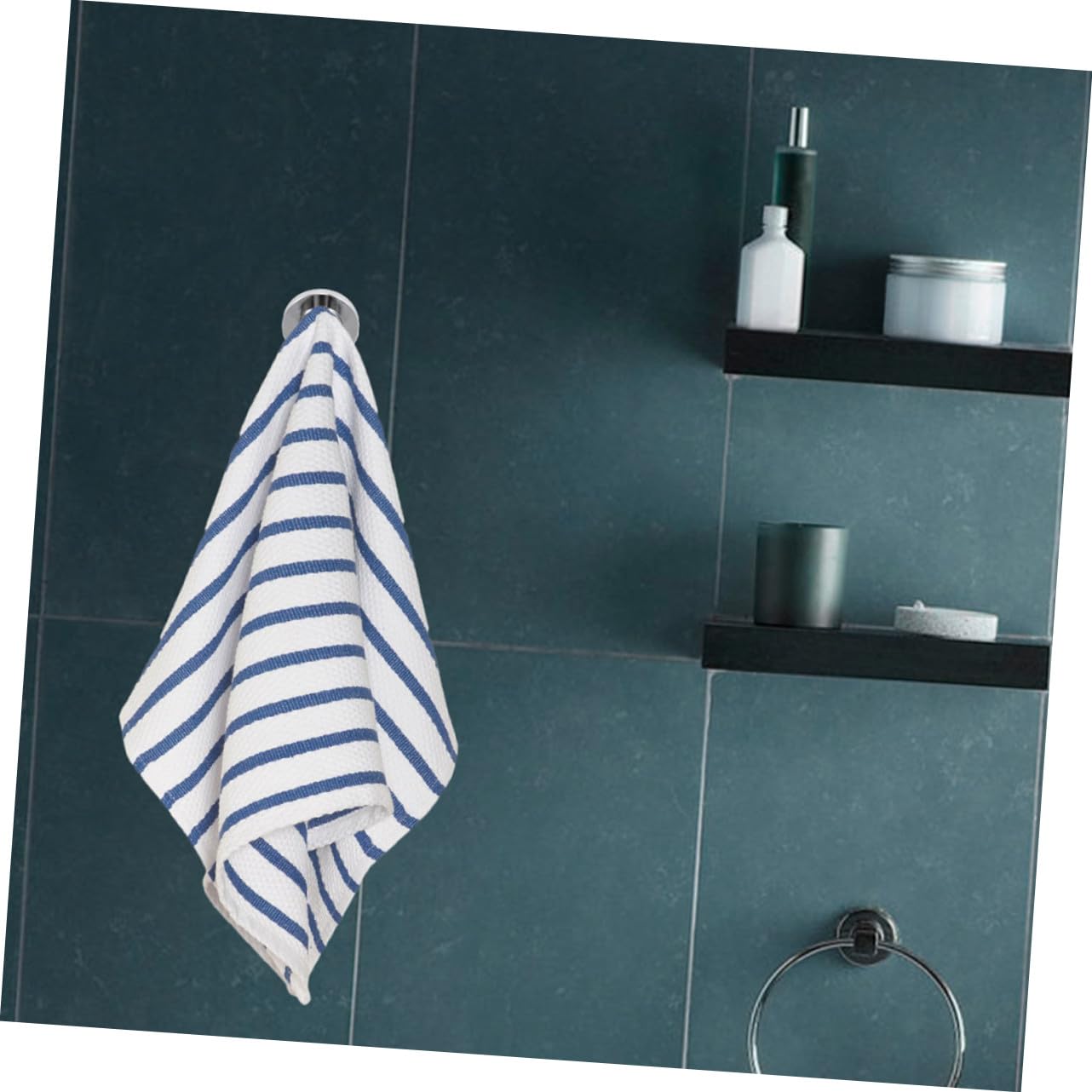 NOLITOY 4 Piezas Ganchos para Baño Impermeables Ganchos Metálicos para Toallas para Baño para Colgar el Hogar