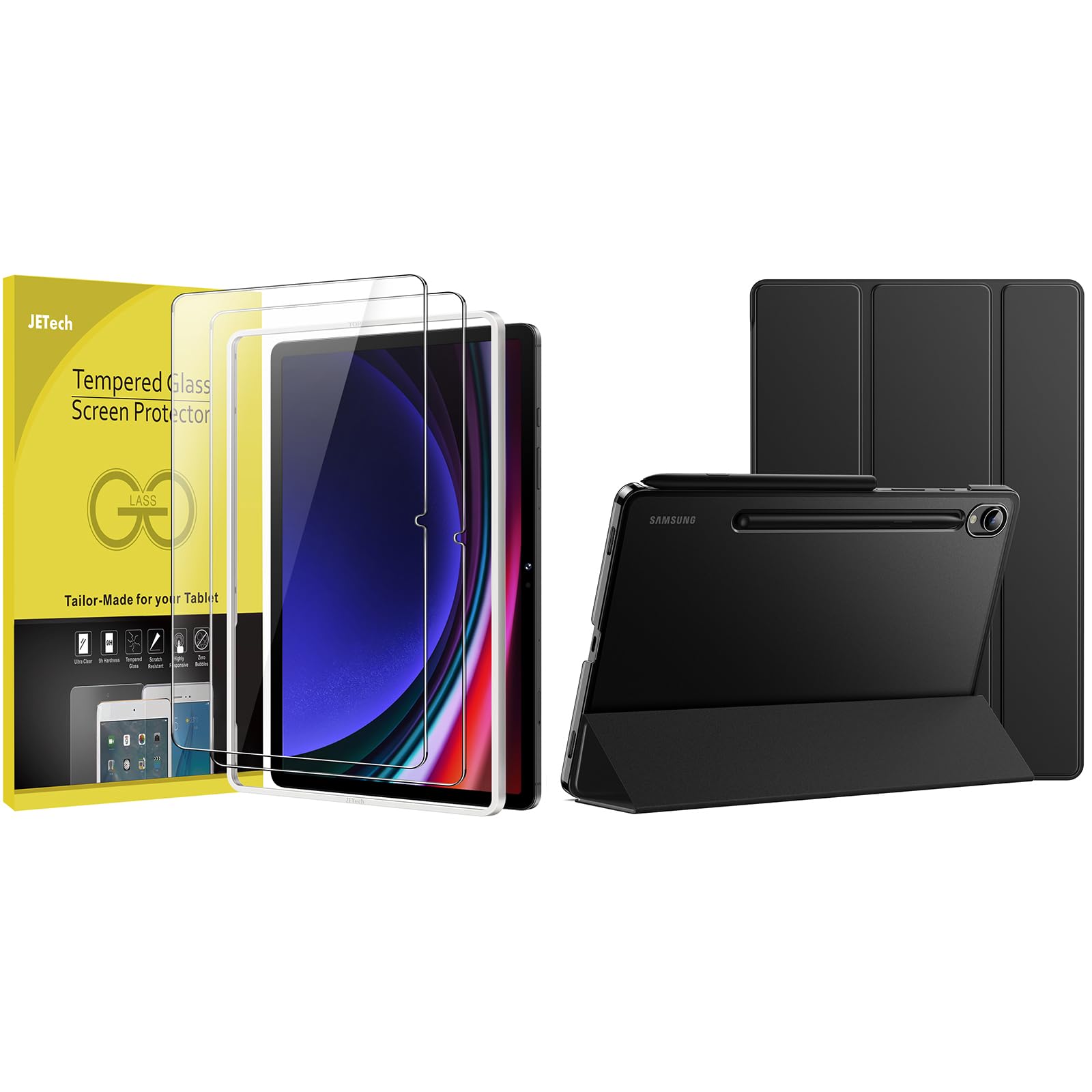 Funda Samsung Galaxy Tab S9 11 pulgadas JETech con protector pantalla transparente lote 8
