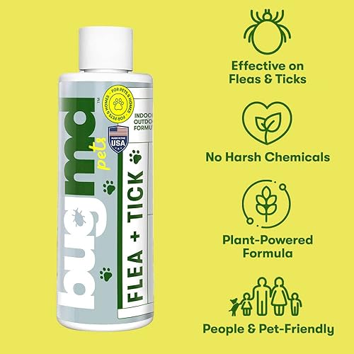 Miniatura 4 de BugMD Concentrado de pulgas y garrapatas (3.7 onzas) - Fórmula impulsada por aceite esencial, controla pulgas, garrapatas, ácaros en perros, gatos y