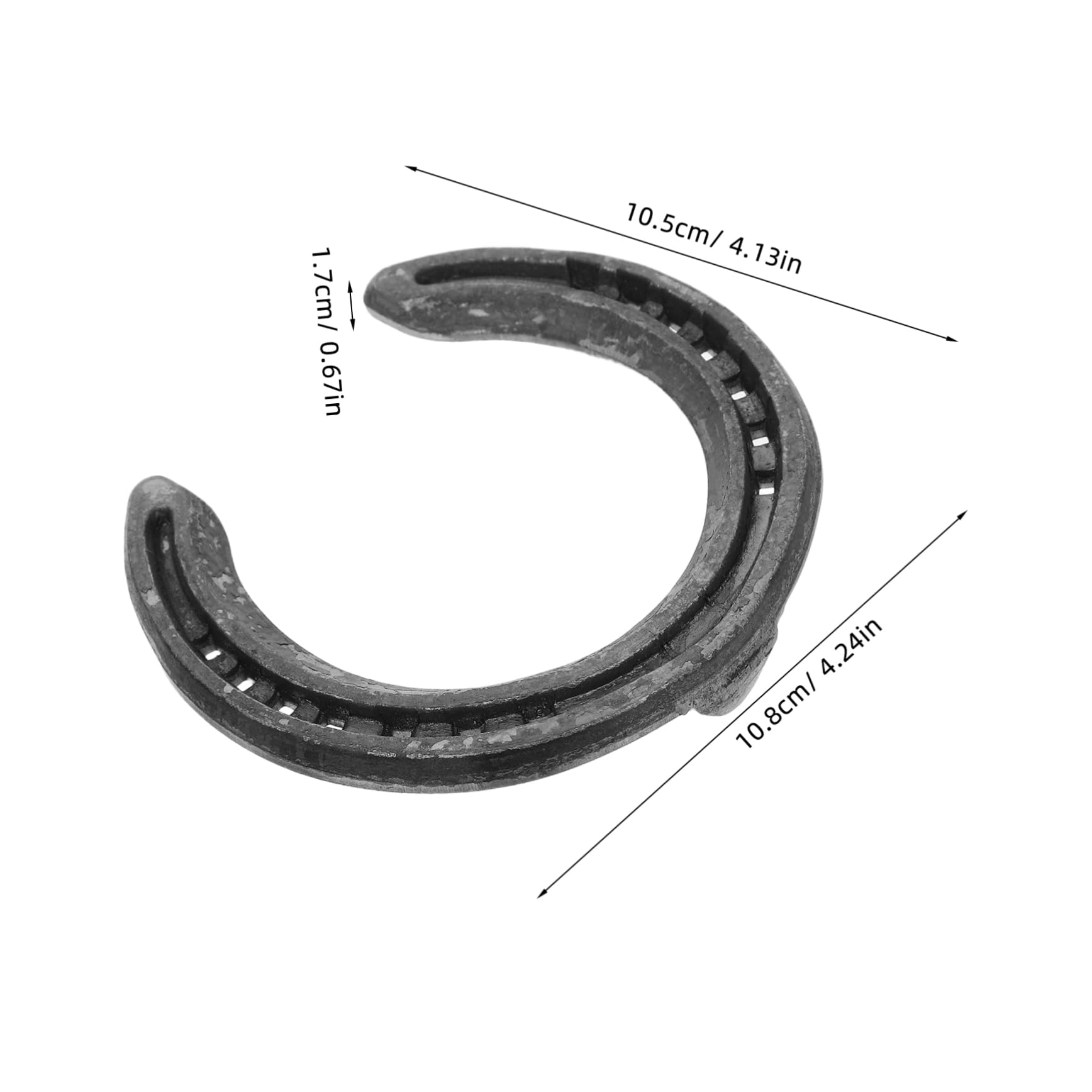 Ferri di Cavallo per Zoccolo in Ferro Nero 4 Pezzi