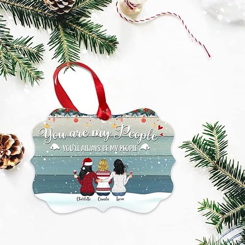 Miniatura 3 de Gossby Adorno personalizado para mejor amiga, regalo de amistad de Navidad personalizado con diseño, nombre, regalo de Navidad para mujeres, hermana