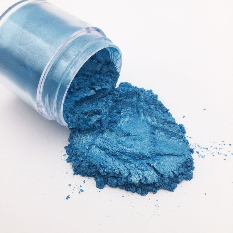 Kedia-Light Aquamarine Mica Powder Pigment, Cosmetic Grade, Mica Powder for Resin, Nail Art, Cosmetics, Soap Making, Painting and More, Nail Polish, Bath Bomb and Slime (50gm)-image-46