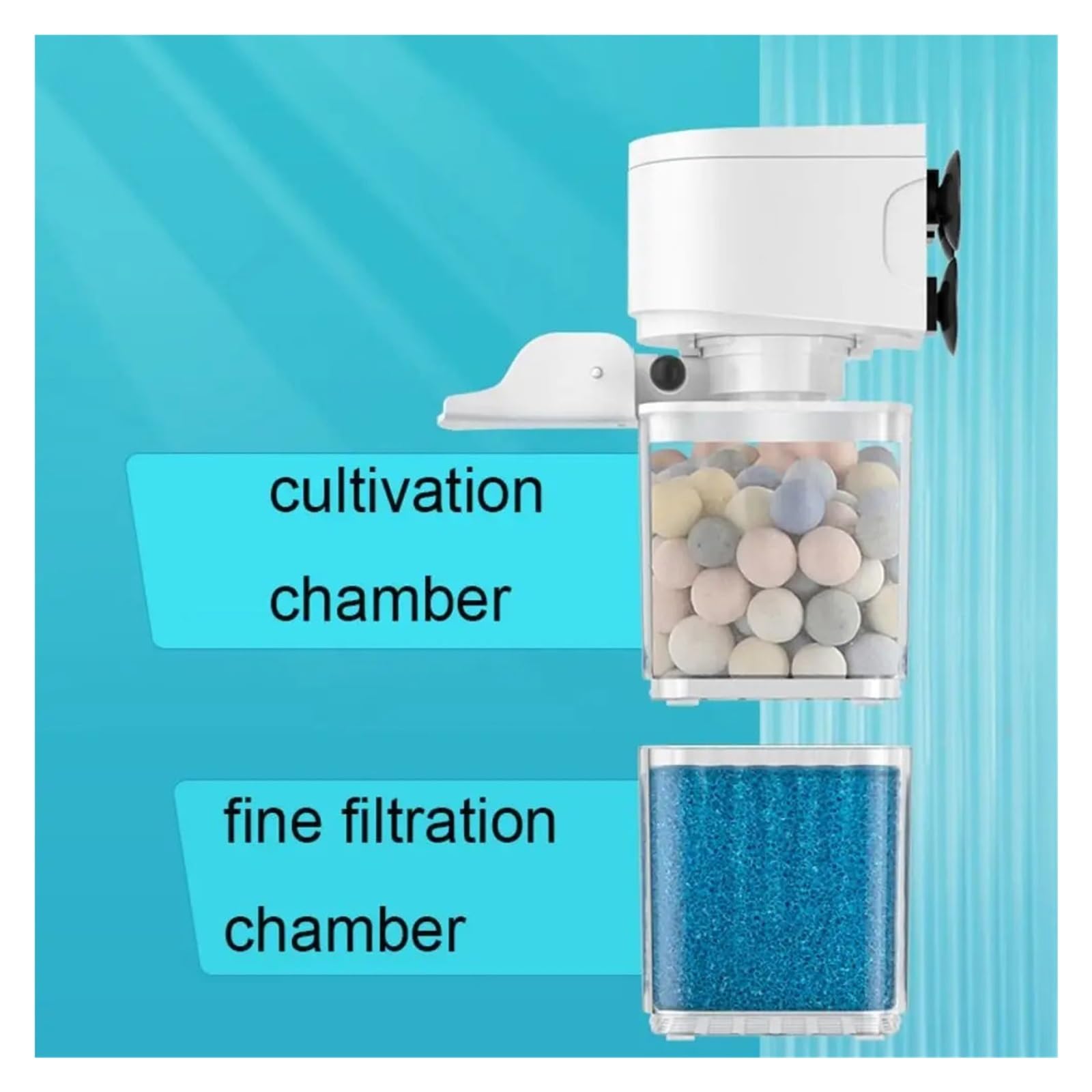 Aquarium-Innenfilter, 35 W, stumm, Aquarium, Tauchfilter, Kunststoff, integrierte Wasserreinigung, abnehmbare Umwälzpumpe, Sauerstoffversorgung