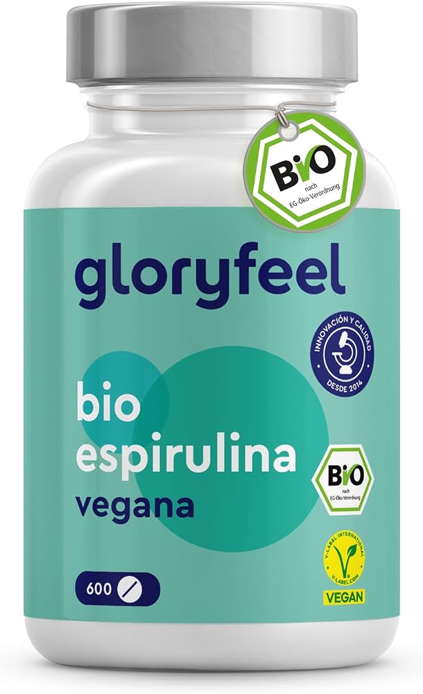 Gloryfeel Espirulina orgánica 3000 mg 600 comprimidos