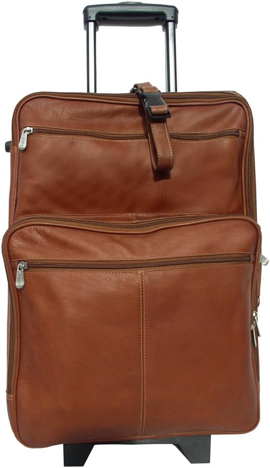 review Piel Leather 22 Inch Wheeled Traveler, Saddle, One Size