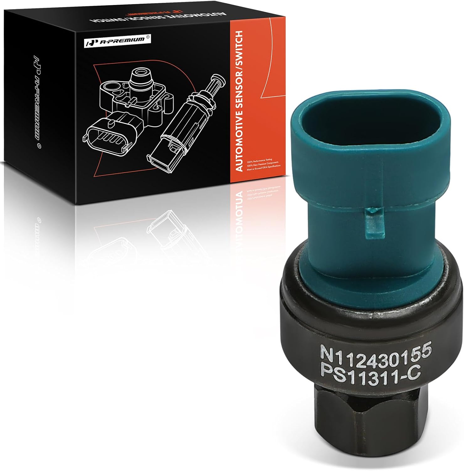 A-Premium A/C High Side Pressure Switch [2 Pins] Compatible with Kenworth T2000 1998-2011, T660 2008-2011, T700 2011, T800 2007-2011, W900 2007-2011