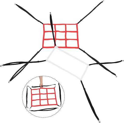Miniatura 8 de Baseball Softball Pitching and Batting Practice Net Set, Adjustable Target Hitting Net with 1 White and 9 Red Scoring Zones, Sturdy Training Cage