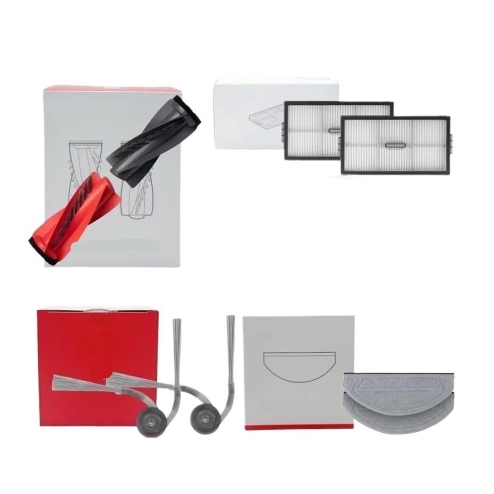 Opcional, Compatible con Roborock,Saros 20 Sonic, Accesorios, Filtro, Cepillo Principal/Lateral, Bolsa De Polvo for Fregona S10 MaxV Ultra, Piezas De Repuesto(Set b)