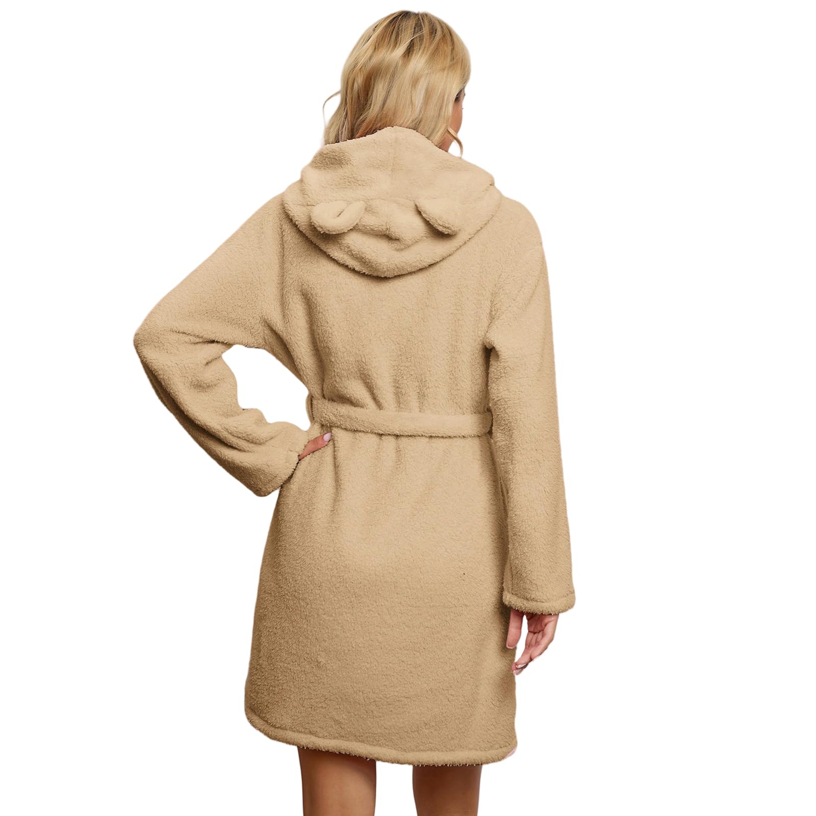 Pigiami da Donna Nuovo Pigiama da Donna Casual Personalizzato Caldo Pigiama da Donna Invernale in Peluche-cachi-2xl