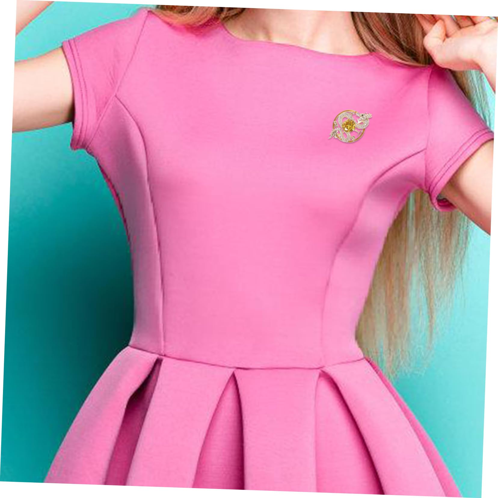 Healeved Dekorative Stifte Umhangverschluss Dekorationen Drachenbrosche Brosche für Frauen Drachen-Pin-Brosche Broschen Schmuck für Frauen Brosche für Kleidung Kupfer Golden