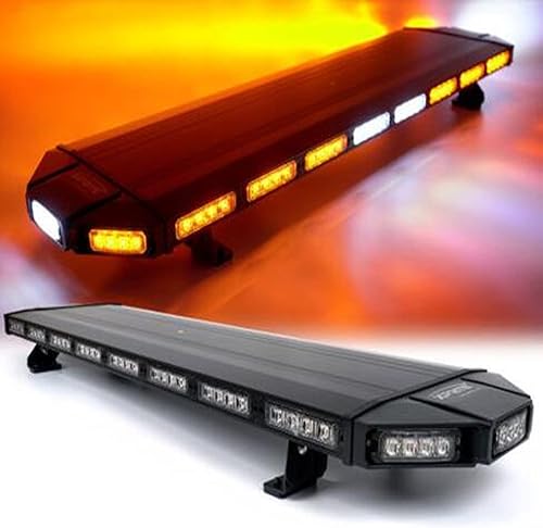 MONIPA Barra de luz estroboscópica de 47 pulgadas 108 LED doble cara intermitente alta intensidad luz estroboscópica para vehículos de seguridad