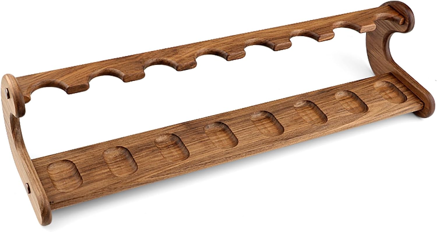 Wooden Tobacco Pipe Stand Display for 8 Smoking Pipes,Pipe Rack Holder Display for Tobacco Pipes,Best Gift for Pipe User
