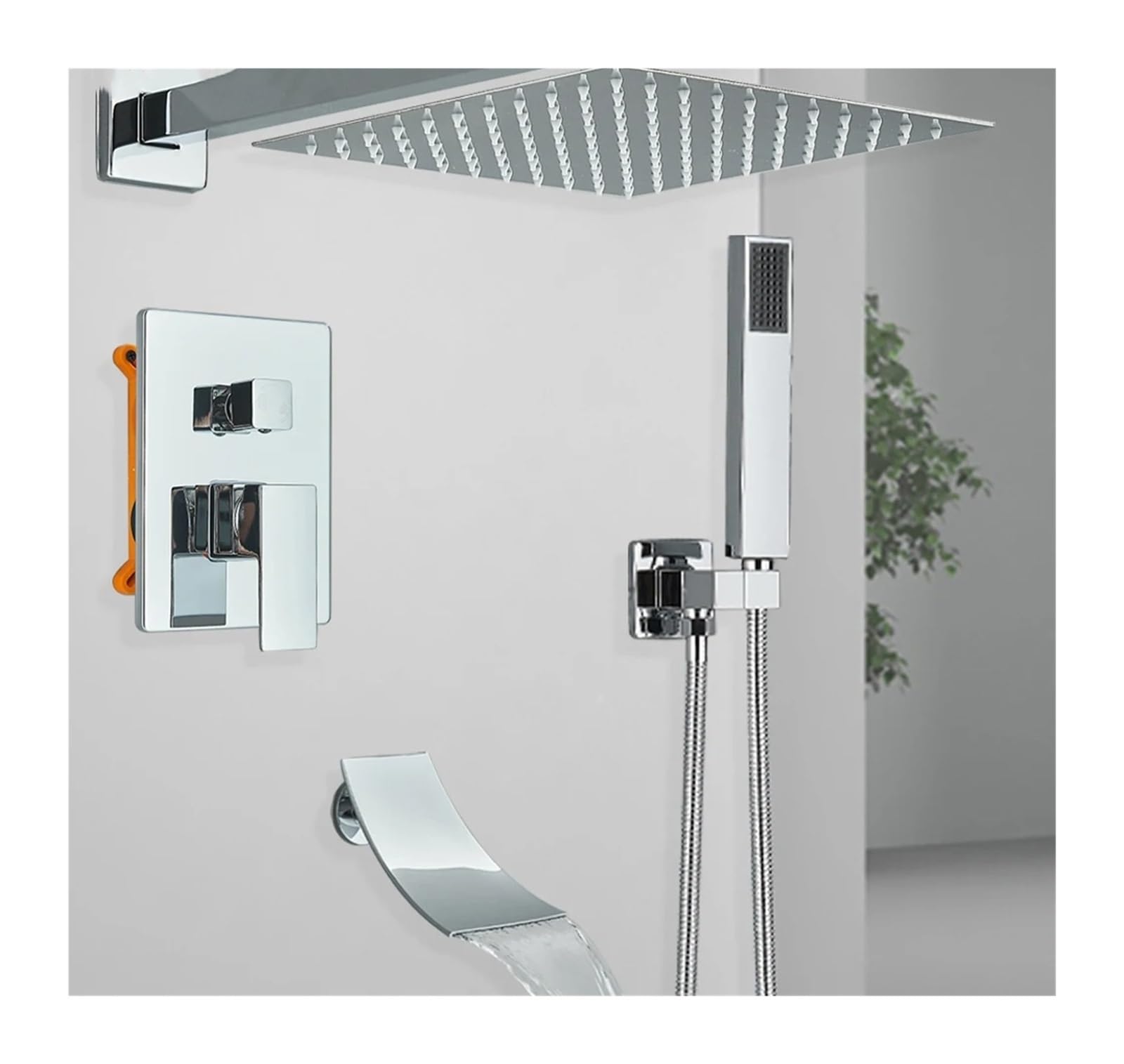 k❤︎ EZ-FLO Two-Handle Add-On Shower Diverter Bathcock, Chrome