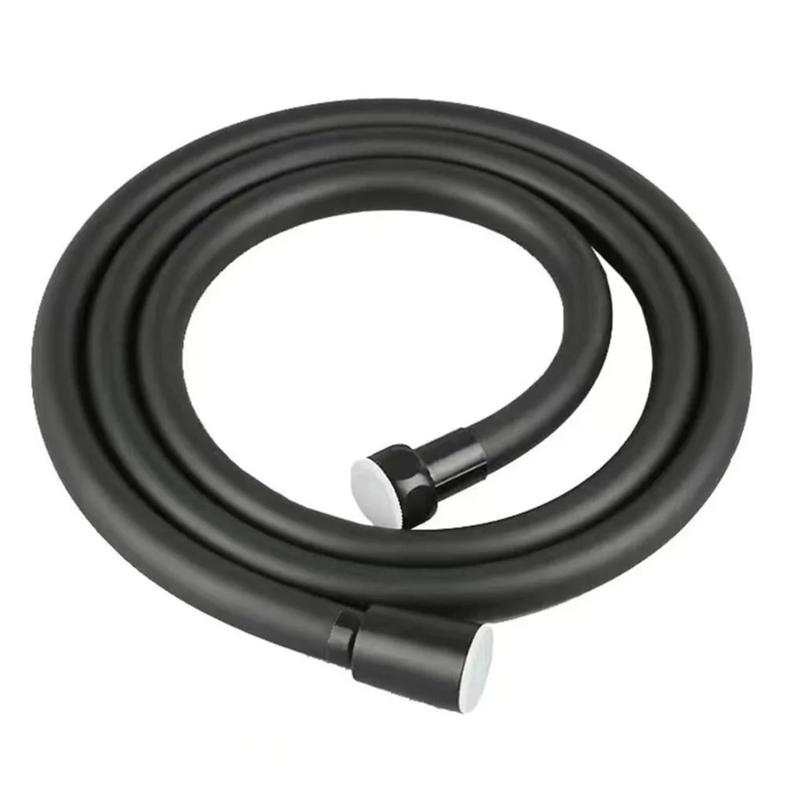 Shower Hose PVC Handheld Shower Head Hose Universal Flexible Anti Winding Explosion-Proof Water Tube Bathroom Faucet Extension Pipe(PVC Black-2m)