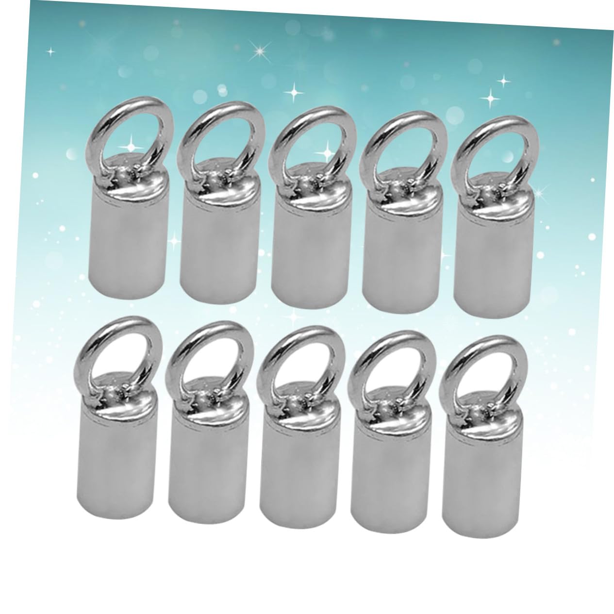 10 Stück Armband Endclip Aus 925 Stück Silber Schmuckverbinder Rohrkappen Für 2mm Lederseil Selbstgemacht Zubehör Für Halskette Armband Schlüsselanhänger Basteln