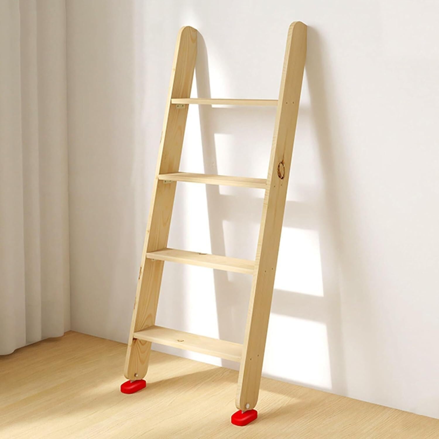 3/4/5 Steps Bunk Bed Ladder Wood Twin Bunk Bed Ladder with Non-Slip Rubber Foot Pads(100cm/39)