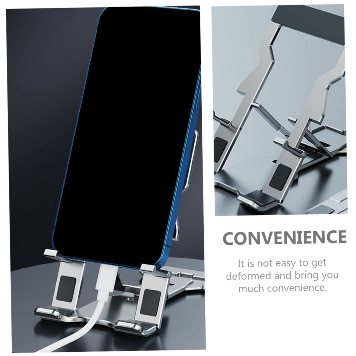 ABOOFAN 3pezzi Supporto Telefonico Per Tablet e Smartphone Porta Telefono Da Scrivania Ultra Sottile Design Stabilità Eccellente