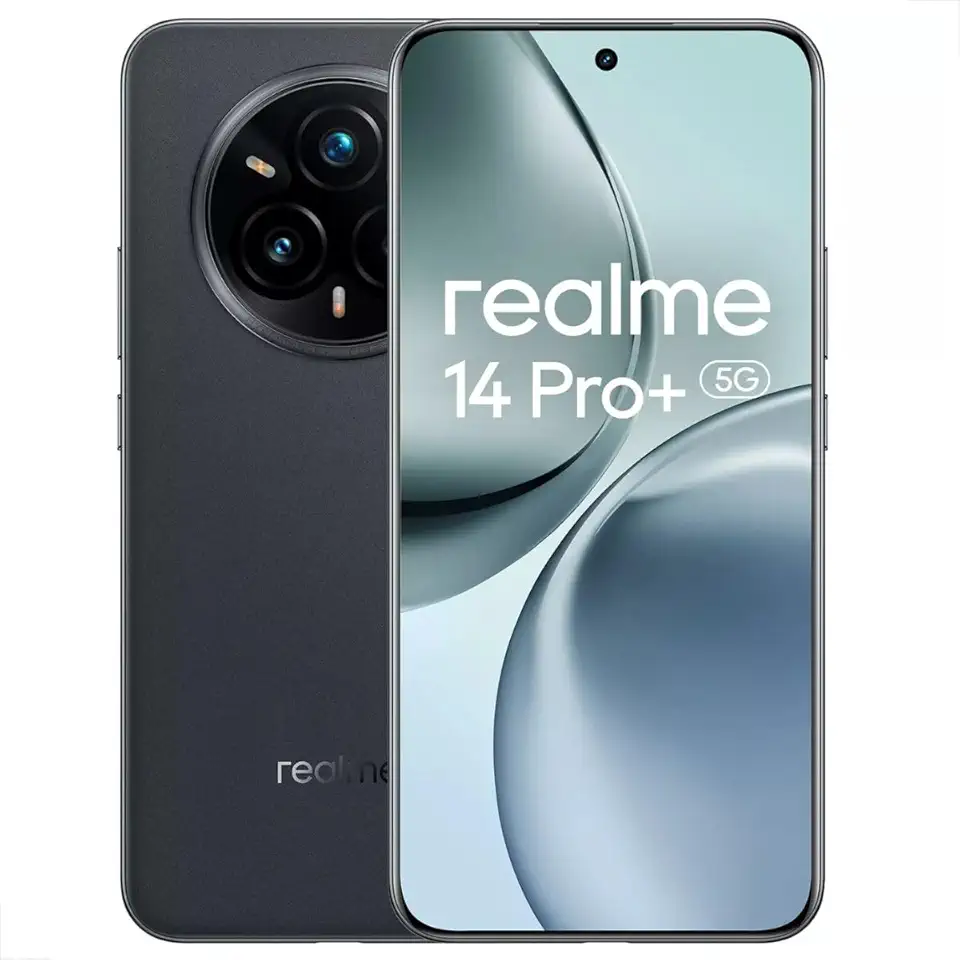 Celular Realme 14 Pro+ 5G, Tela OLED 6,83" 120Hz, Snapdragon 7s Gen 3, Dual SIM, Câmera Tripla 50MP com OIS, Bateria 6000mAh, Resistência IP68/IP69, Desbloqueio Facial (Cinza, 512, GB, 12, GB)