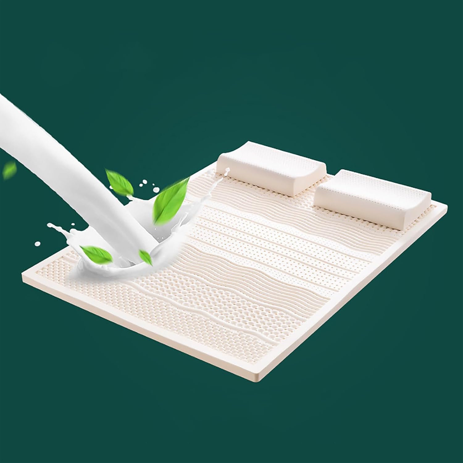 100% Natural Latex Mattress - Soft Body Massage, Medium Firmness, 3-Inch Thickness, 180x200x7.5cm, Eco-Friendly Sleep Solution, HypoallergeComfort Mattress