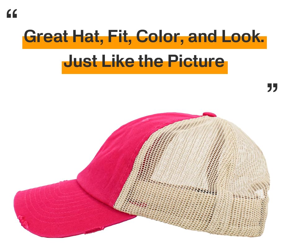 Image of KBETHOS Vintage Washed Distressed Cotton Dad Hat Baseball Cap Adjustable Polo Trucker Unisex Style Headwear