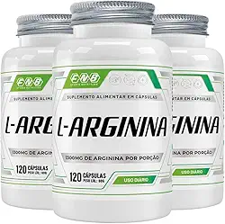 Kit 3x L-Arginina 1300mg 120 cápsulas - FNB Sports