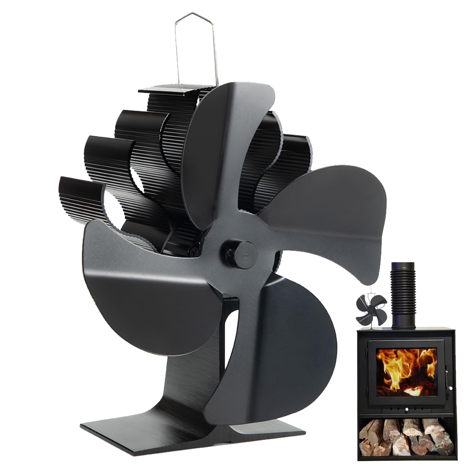Ventilador Térmico,Ventilador no eléctrico para estufa | Ventiladores de estufa de leña termoeléctricos para estufas de leña, pellets, ahorro de energía y transferencia de calor eficiente