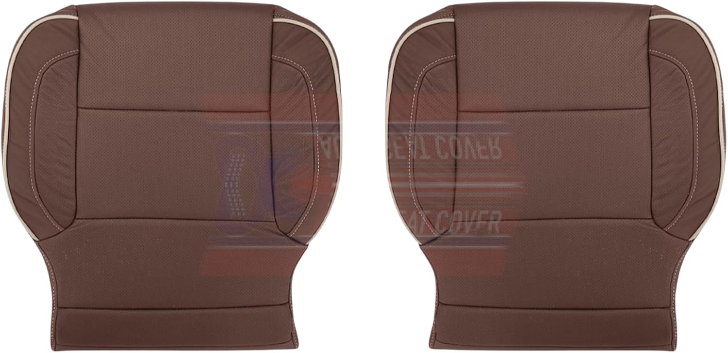 2014-2019 fits Chevy Silverado High Country Leatherette Front Bottom Covers Brown