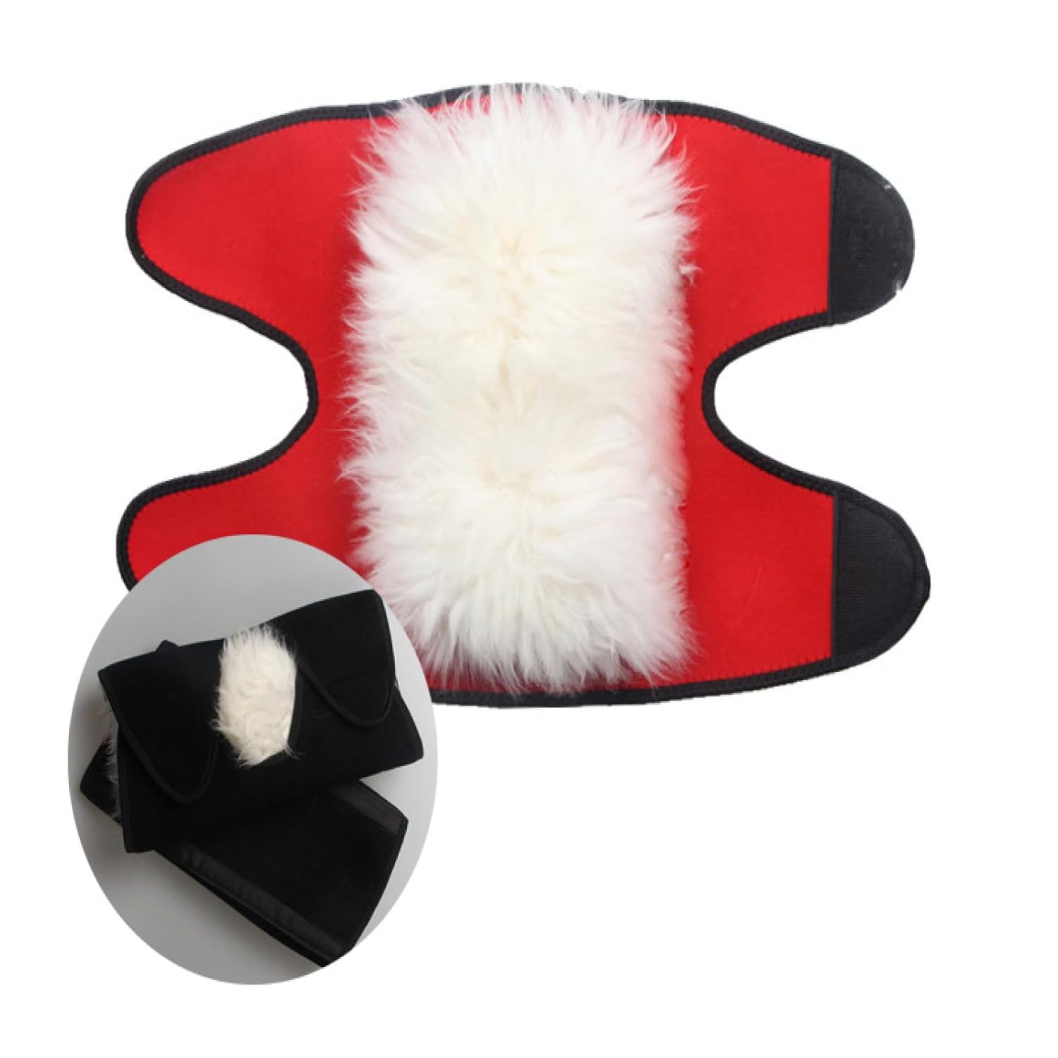 Winter warm knee pads for men and women cold-proof thickened paste adjustable riding outdoor wool fleece knee protectors