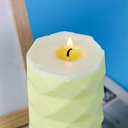 Miniatura 5 de Molde de silicona para velas de cilindro de diamante, cera de jabón geométrico, fondant, pastel de chocolate, caramelo, molde para hornear, resina
