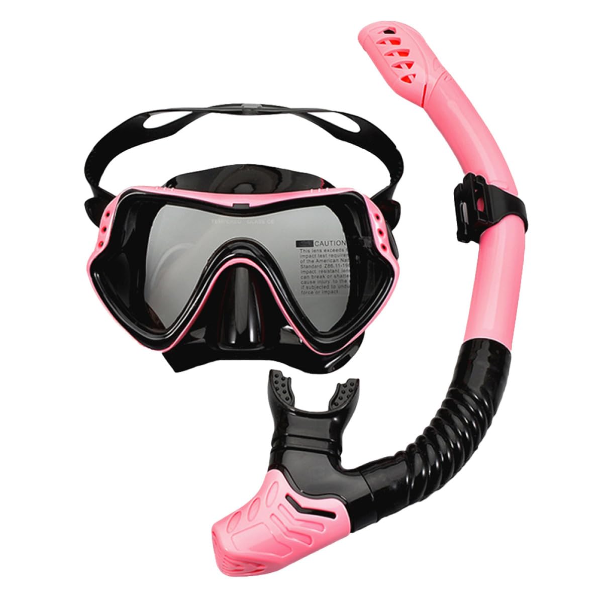Occhialini da Snorkeling Rosa per Ragazzo Ragazza, Set Tubo | Silicone, Finestra Unica, Fascia Elastica, Drenaggio Unidirezionale, Ampio Angolo di Visione e Comfort Aumentato