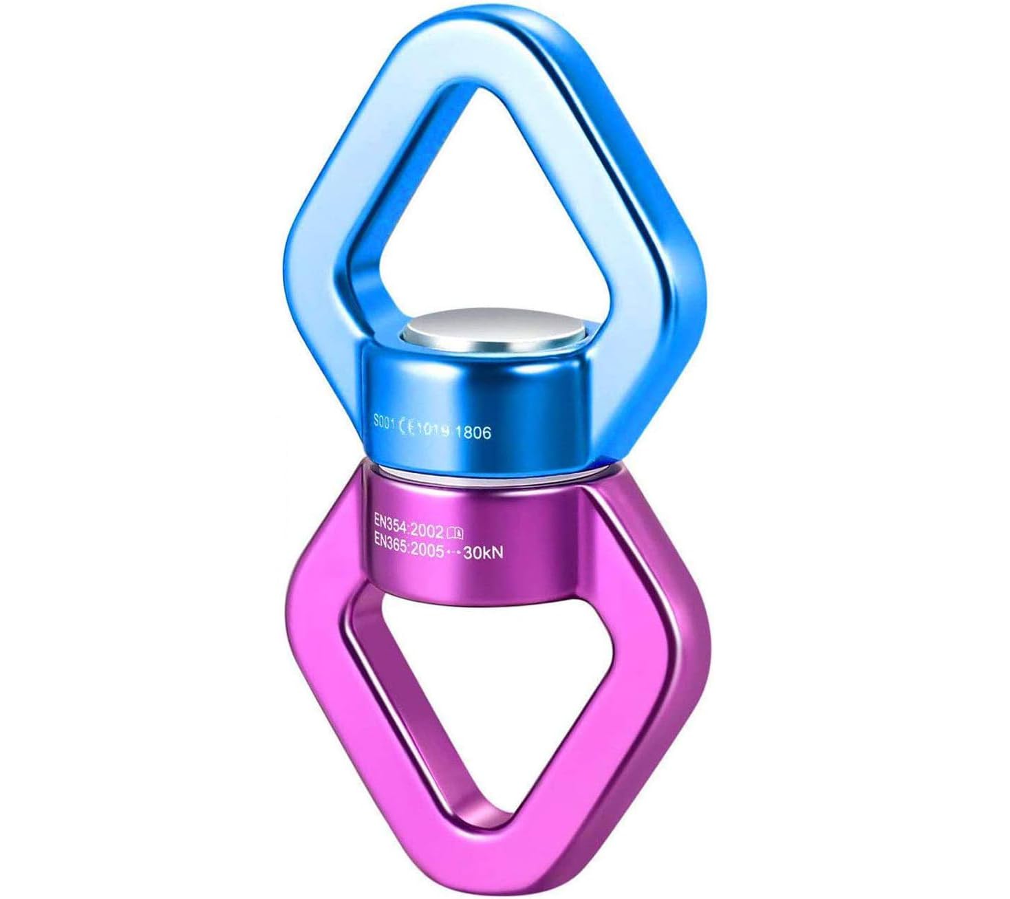 MALAYAS Aerial Silks Swing Swivel Accessories - Yoga Swing 360° Micro Swivel Swivel - Suitable for Swing, Hammock, Aerial Yoga, Aerial Silks（30KN） Red Blue
