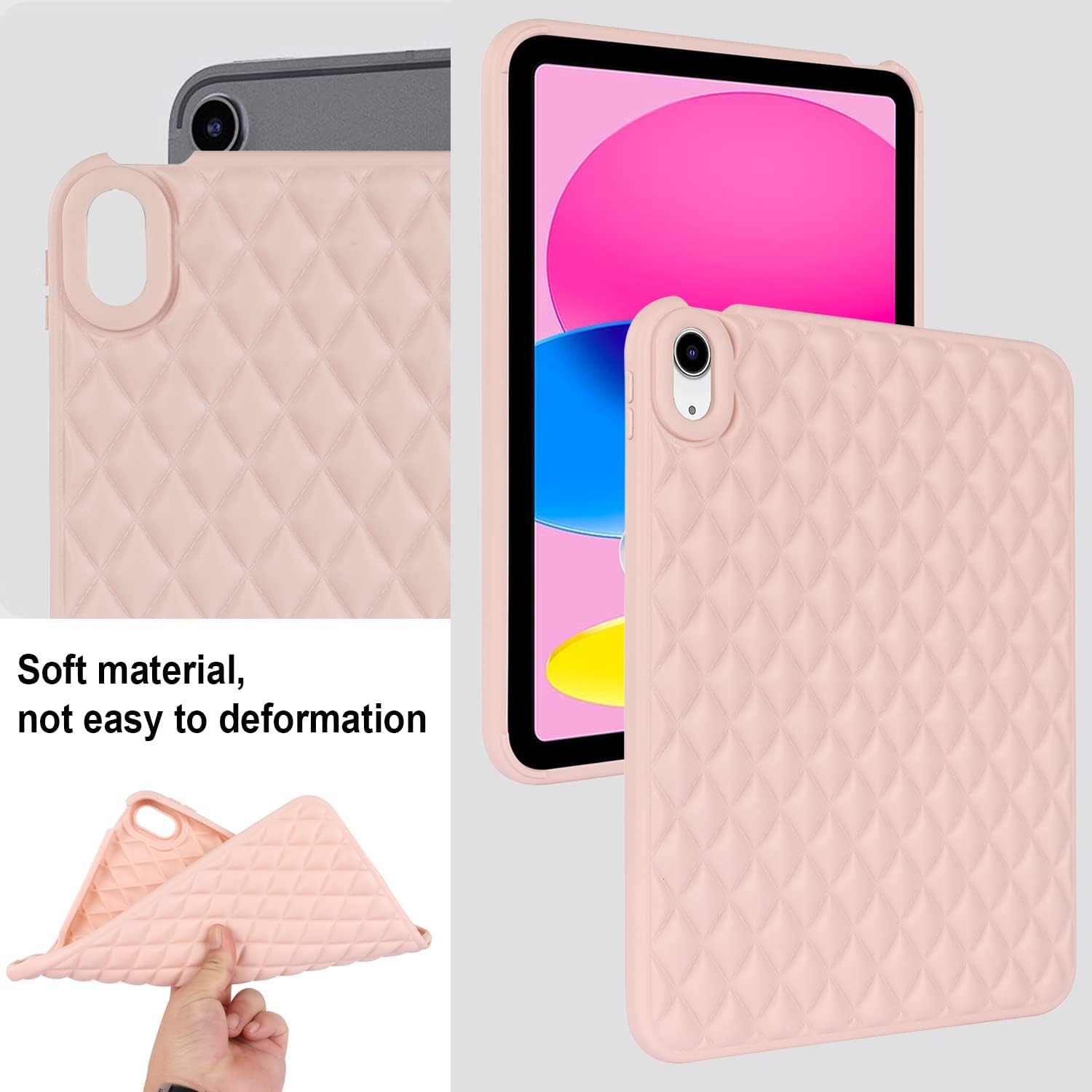 AKABEILA Compatible with Apple iPad Pro 11 2020/2021/2022 11 inch Tablet Case, Soft Lightweight Protective Cover with TPU Slim Soft Back for Woman Pink