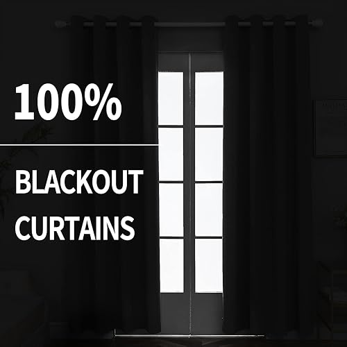 Miniatura 2 de FY FIBER HOUSE Cortinas opacas de terciopelo verde oscuro para sala de estar, modernas cortinas con aislamiento térmico de lujo para decoración del