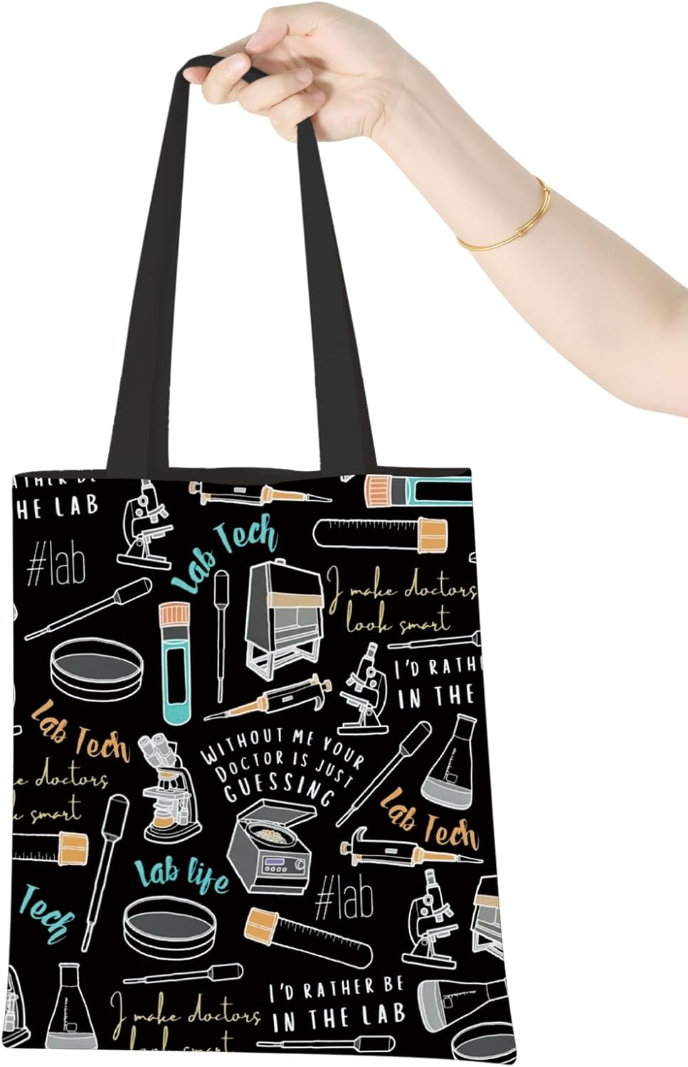 WCGXKO Lab tech Gift western Lab Gift Laboratory Technician Lab Week 2025 Zipper Pouch Makeup Bag (lab tech Tote) - Image 7