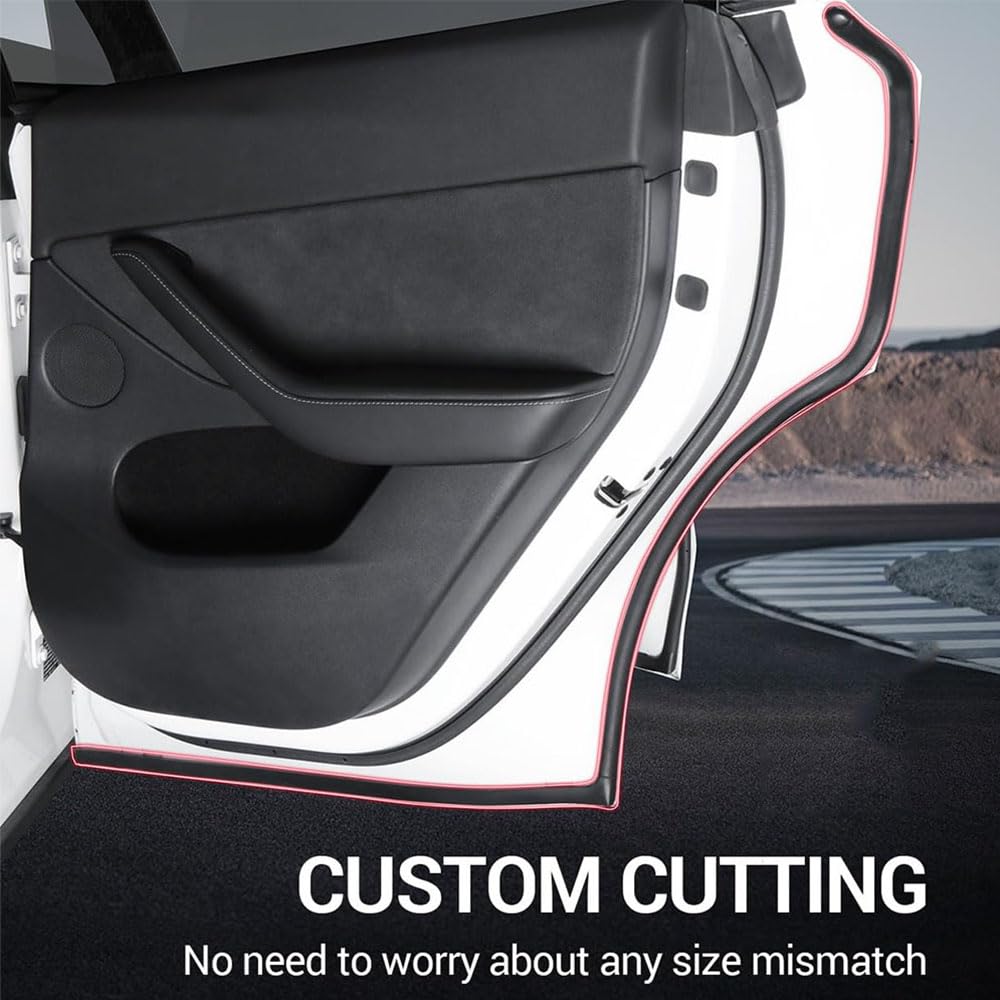 Kit di guarnizioni insonorizzate per portiera Auto per Tesla Model 3 Highland 2024 2025, Striscia di Guarnizione in Gomma per Correnti d'Aria Kit di riduzione del Rumore del Vento