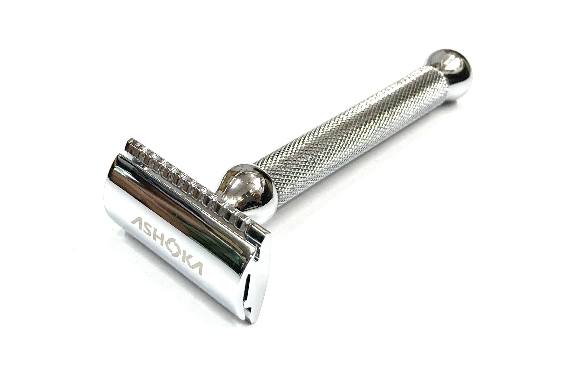Ashoka Double Edge Safety Razor (A-8001) Close Comb (Chrome) + 10 SS Blades|Shaving Razor|Rust Proof|Gift For Men