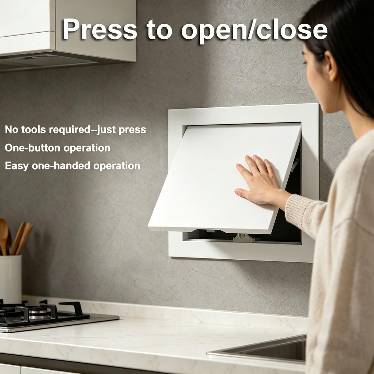 Pannello di accesso nero 450 x 550 mm per manutenzione cartongesso porta ispezione portello di servizio per un facile accesso, ideale per ispezioni e riparazioni