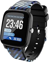 Lamax BCool Children's Smartwatch with German Language, Running Time up to 7 Days, Pedometer, Heart Rate Monitor, Sleep Analysis, IP68, 4 Knowledge Games, Two Watch Straps Included