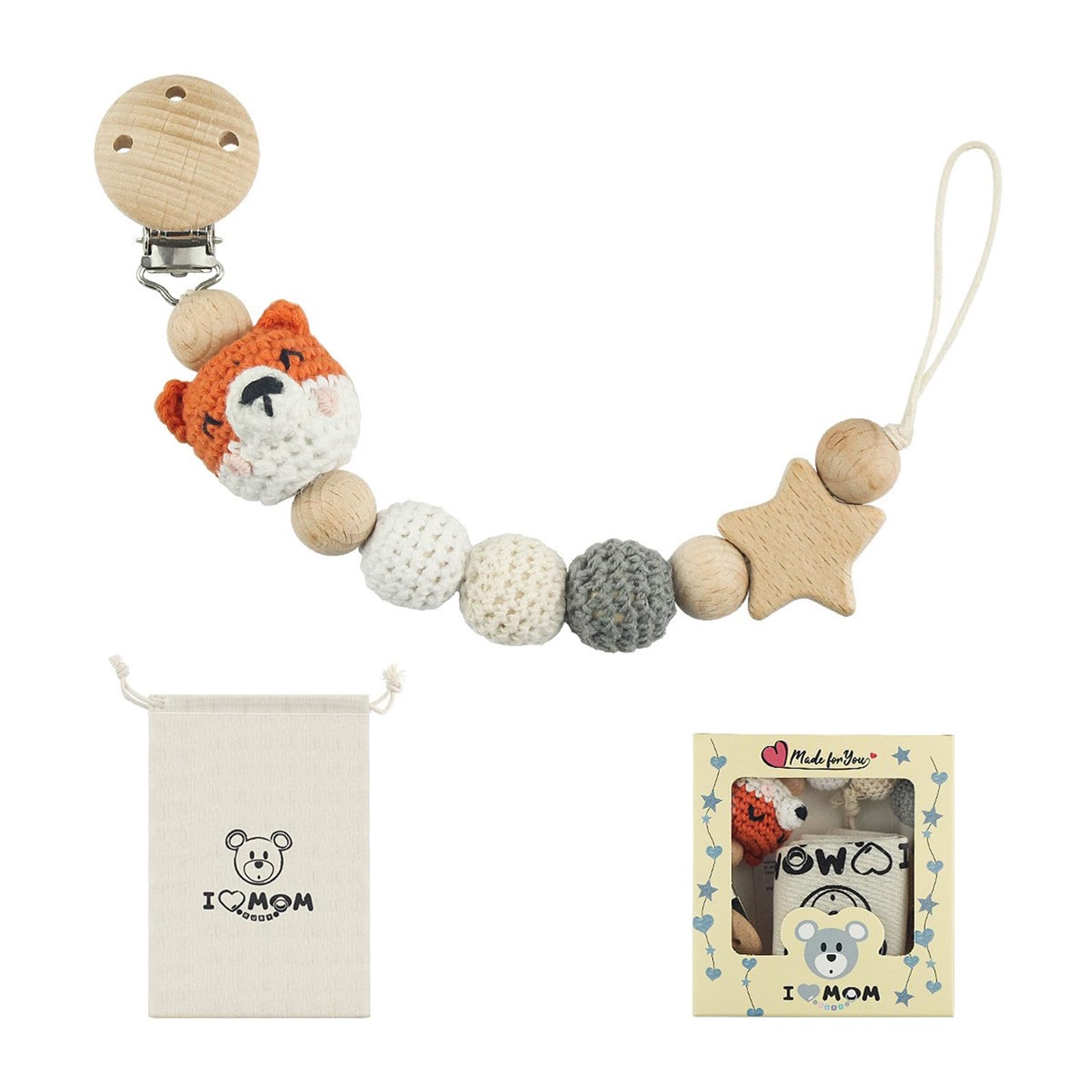 Pacifier Clip Chain for Baby - Safe Infant Soothing Lanyard Nipple Holder Rope Prevent Loss and Contamination