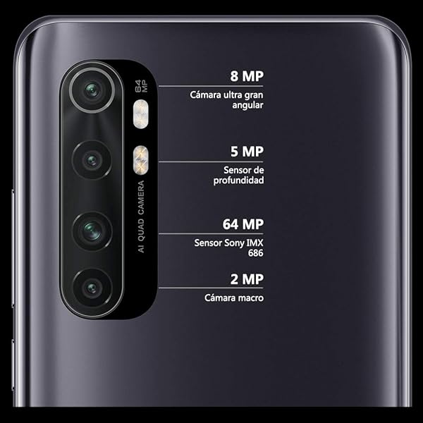 Xiaomi Mi Note 10 Lite Smartphone   6 47 3D Curved AMOLED Display 6 GB 64 GB AI Quad Camra 5260 mAh Nero Midnight Black
