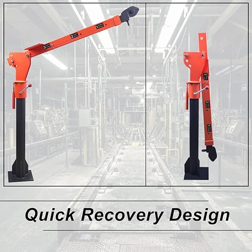 Miniatura 7 de Pismire Cabrestante de elevación plegable de 0.5T para camioneta montada en camión con cabrestante eléctrico 2000 libras 12V, acero pintado de 1100