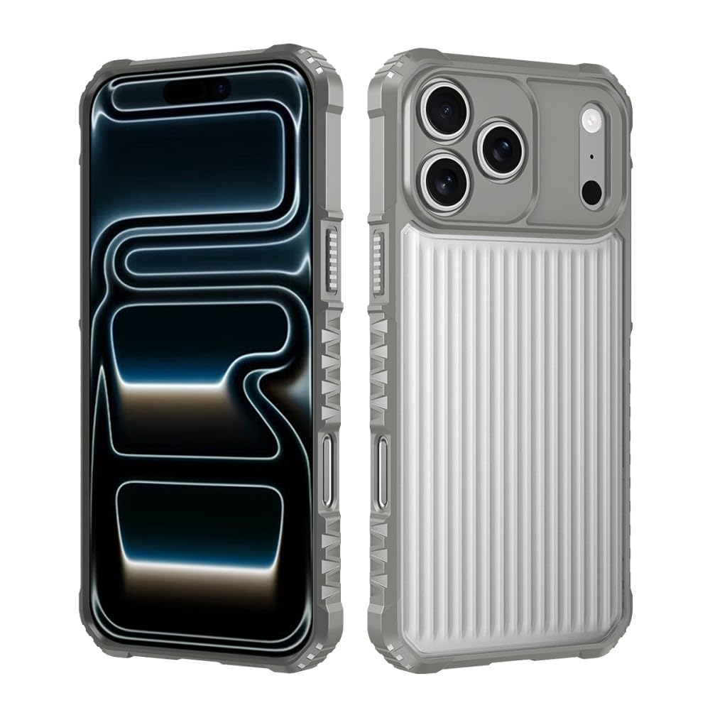 Coque antichoc iPhone 13 Pro Max silicone rigide gris - 8
