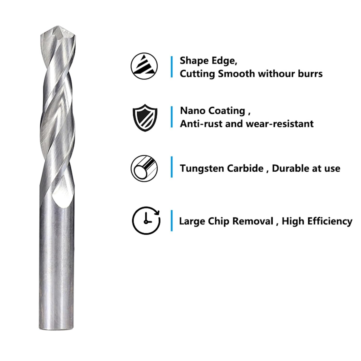 1pcs Tungsten Carbide Drill Bit 1-12mm Gun for CNC Lathe Machine Metal Hole Drilling Twist(4x25x45)